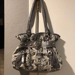 Kathy Van Zeeland Deep Silver Gray brocade